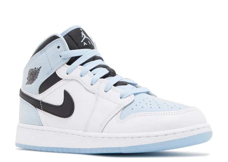 Air Jordan 1 Mid SE GS 'White Ice Blue' - Image 2