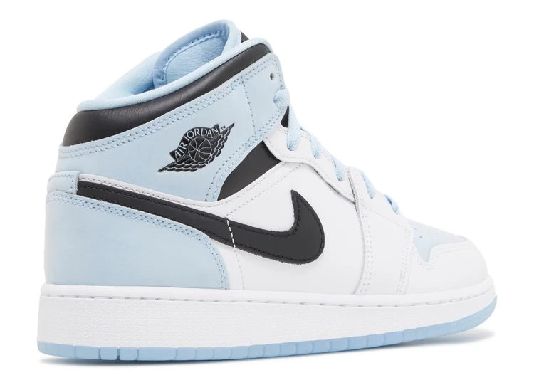 Air Jordan 1 Mid SE GS 'White Ice Blue' - Image 3